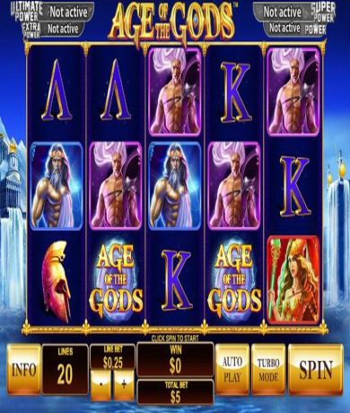 Spil gratis lige nu p&aring; Age of the Gods: King of Olympus slot online fra PlayTech | Danske Casinoer