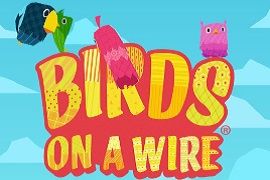 birds on a wire slot logo