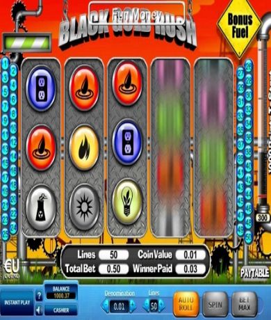 Spil gratis lige nu p&aring; Black Gold Rush spillemaskine online fra Skillonnet | Danske Casinoer