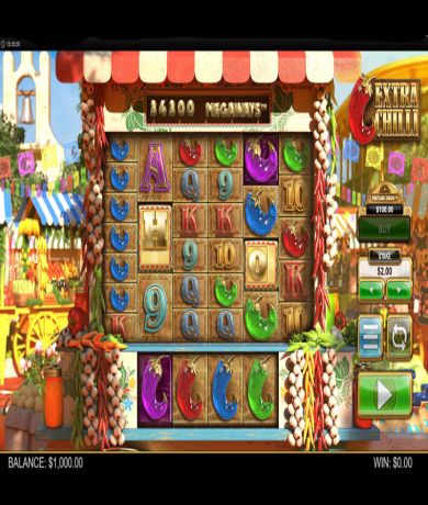 Spil gratis lige nu p&aring; Extra Chili spillemaskine online fra Big Time Gaming | Danske Casinoer