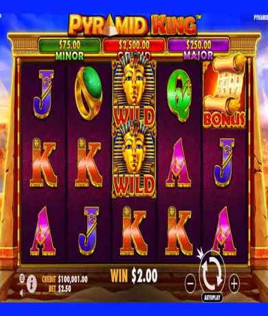 Spil gratis lige nu p&aring; Pyramid King-spillemaskine online fra Pragmatic Play | Danske Casinoer