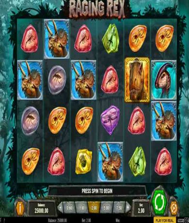 Spil gratis lige nu p&aring; Raging Rex online slot fra Big Time Gaming | Danske Casinoer