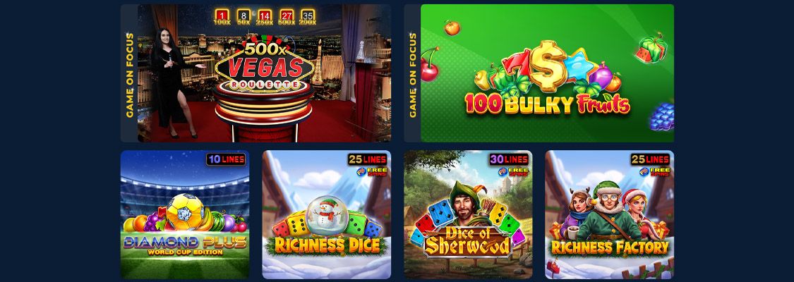 Spilvarianter Amusnet EGT